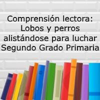 Comprensión lectora: Lobos y perros alistandose para luchar – Segundo grado primaria